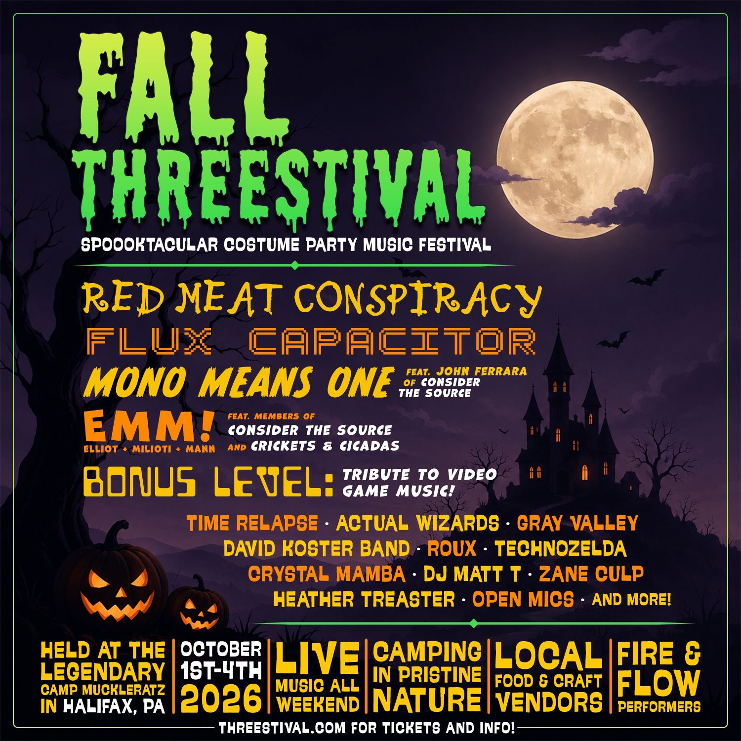 Fall Threestival 2026 - Presale Ticket (October 1-4)