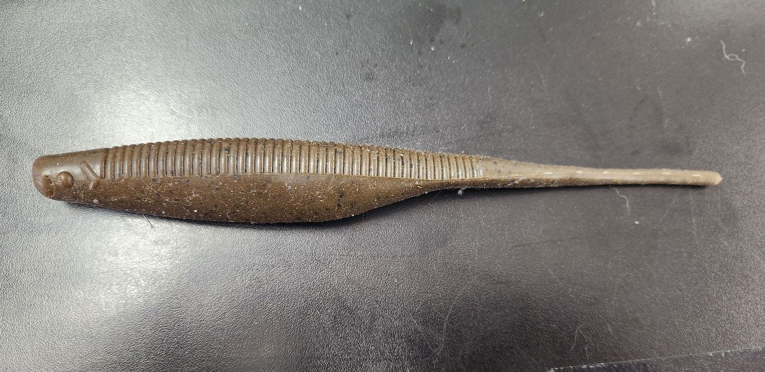 Mega Shad Soft Plastics, Color: Green Pumpkin