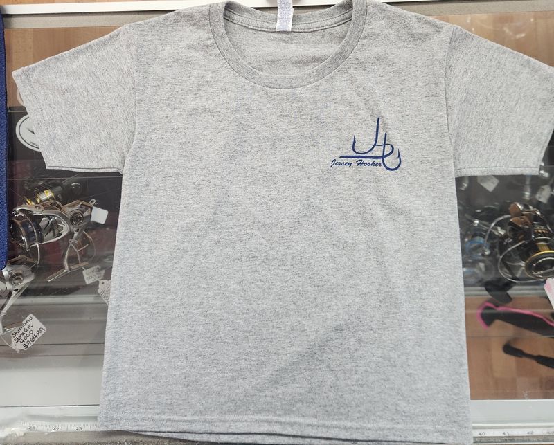 Jersey Hooker Patriotic Girl Youth T-Shirts Grey