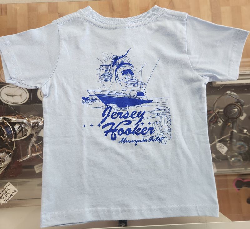 Jersey Hooker Toddler T-Shirts Viking Boat and Manasquan Inlet
