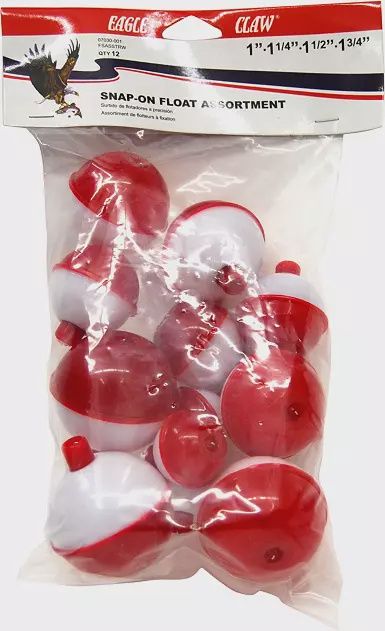 Eagle Claw Snap-On Bobber Assortment 12pk