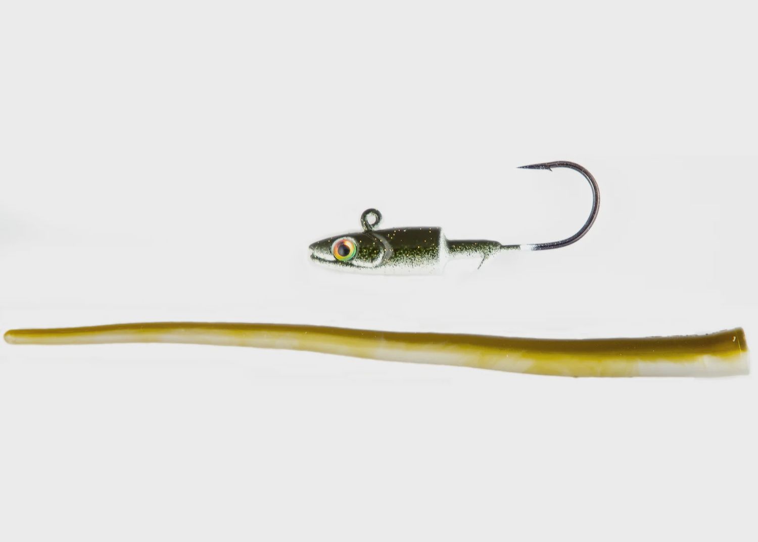 Bill Hurley Cape Cod Sand Eels Mini Rat Tails, Color: Olive, Size: 1oz