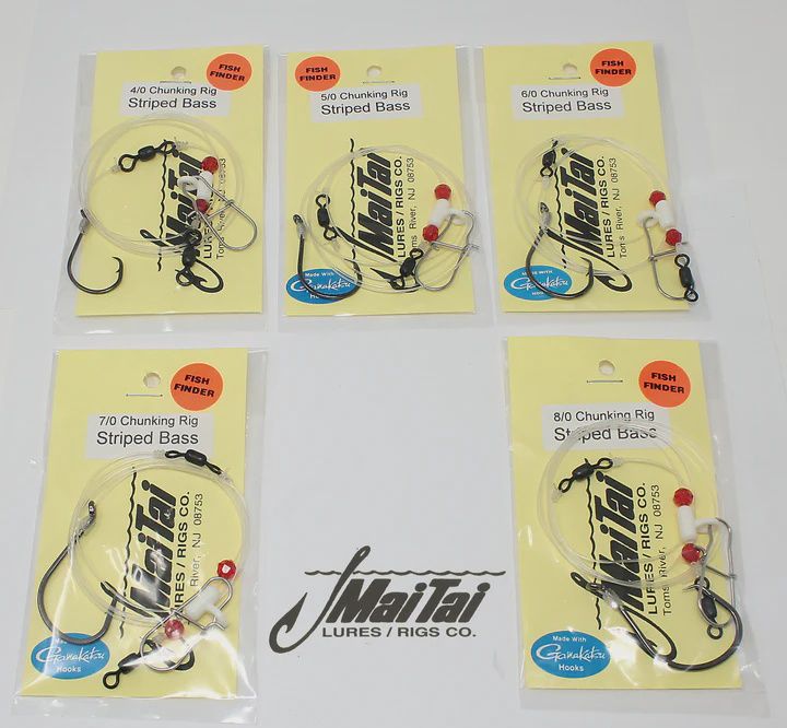 Mai Tai Striped Bass Chunking Rig with Fish Finder