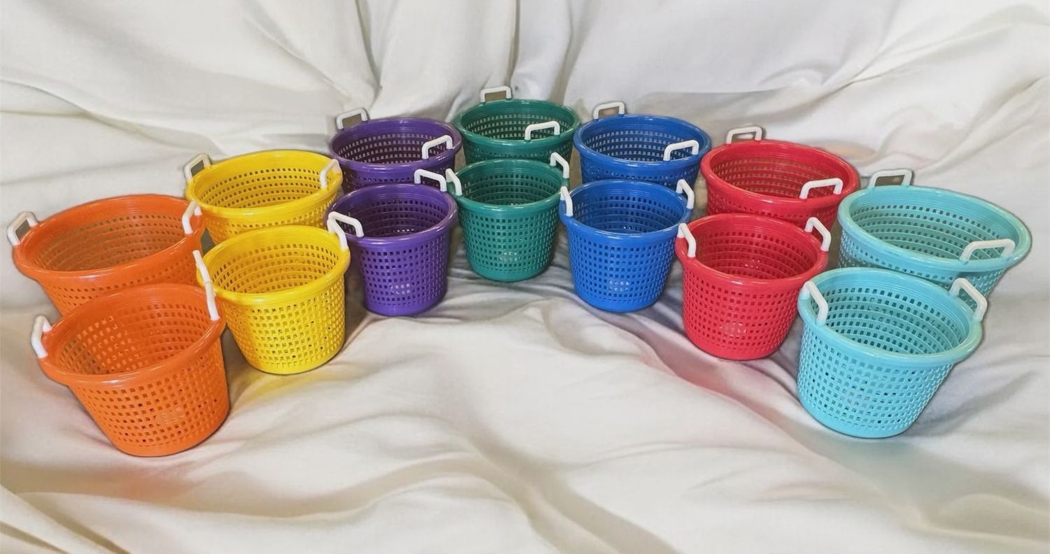 HANDY FISH BASKETS, Color: BLUE, Size: Full Bushel