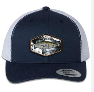 David Dunleavy Stripah Kracken 6 Panel Trucker Hat Navy