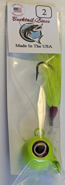 Bucktail Lures Ball and Tail Lure Rigged Fluke Ball