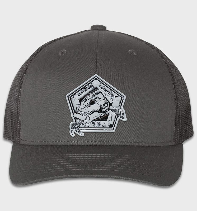 David Dunleavy Blackfish Outfitters 6 Panel Flexfit Trucker Black