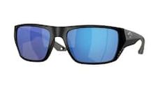 Costa Del Mar Sunglasses -FINLET, Frame Color: MATTE BLACK, Lense: BLUE  MIRROR 580G