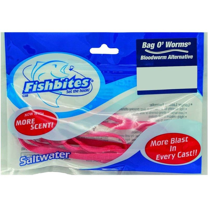 Fish Bites Bag O' Worms Bloodworm 3/8"