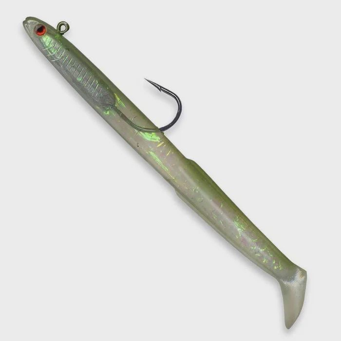 Tsunami Weighted Holographic Sand Eels, Color: Olive Back, Size: 7"