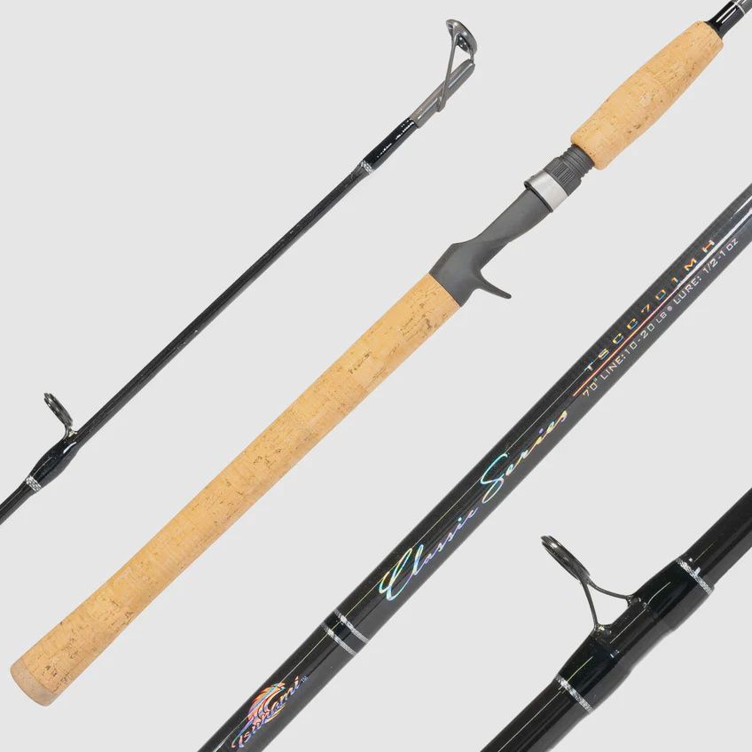 Tsunami Classic Series Conventional Rods, Model: 6'6" Medium Heavy / 10lb-20lb / 1/2oz-1oz / 1pc