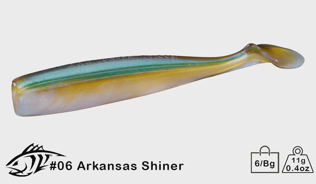 Lunker City 4.5" Shaker, Color: Arkansas Shiner