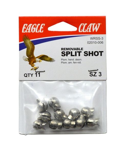 Eagle Claw Removable Split Shot Sinkers, Size: BB