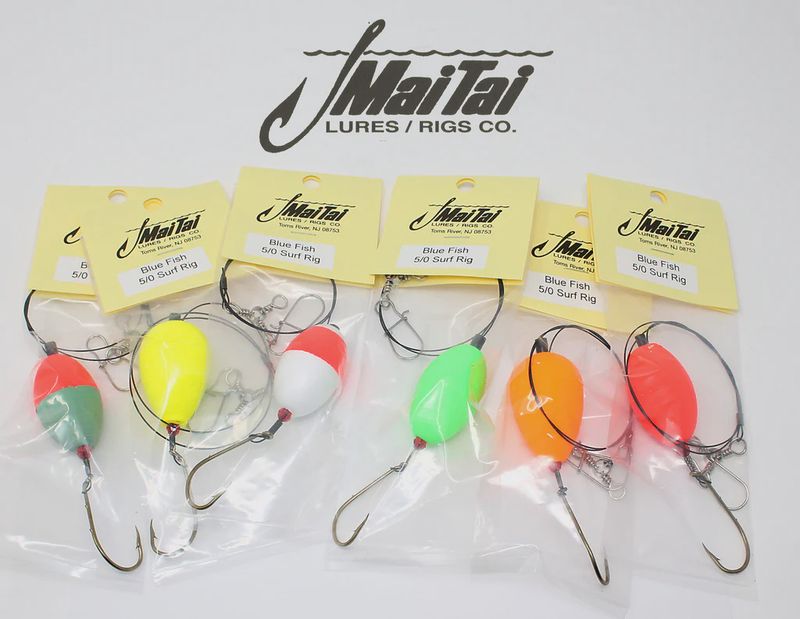 Mai Tai Blue Fish 5/0 Surf Rig Plain Assorted Color Floats
