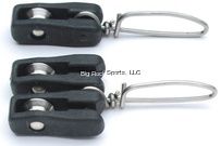 Malin Pulley with Shock Cord, Color: Black, Style: Single Pulley