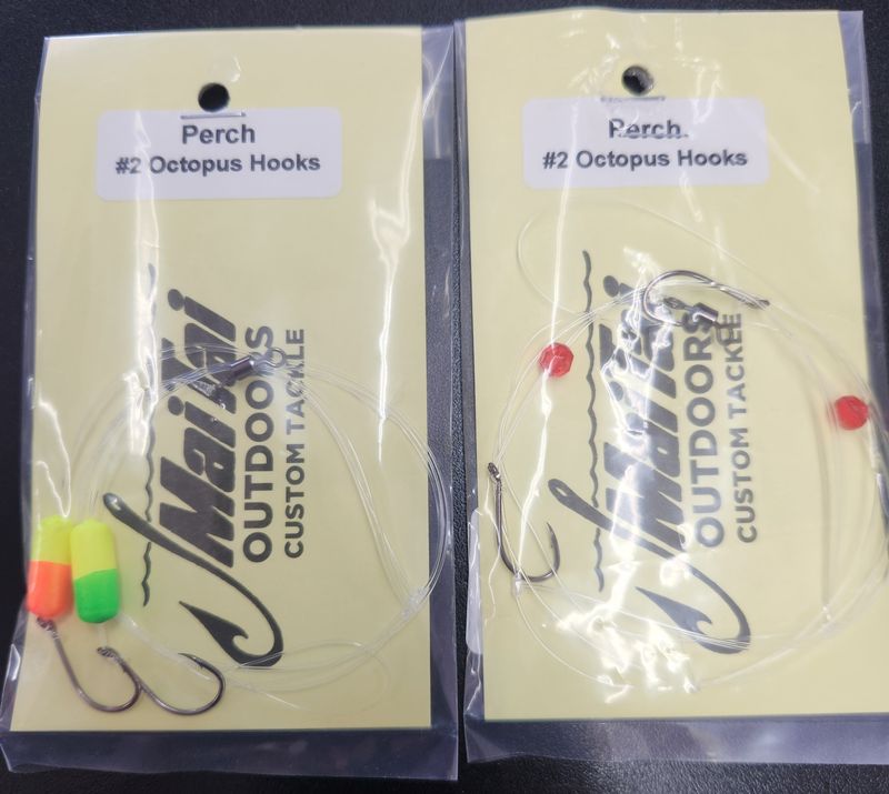 Mai Tai White Perch Rigs with #2 Octopus Hooks