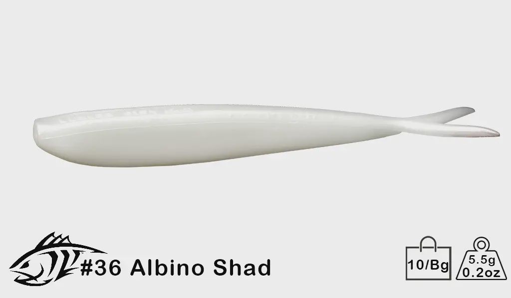 Lunker City Fin S Fish, Color: Albino Shad, Size: 4"