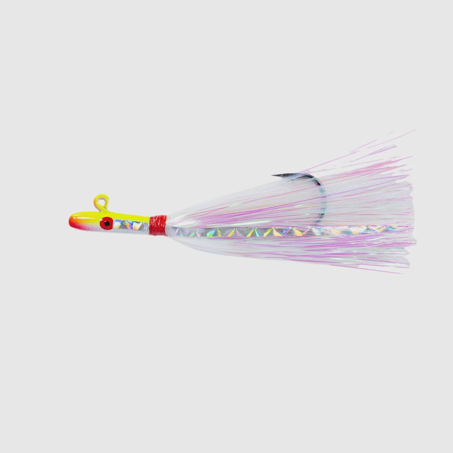 Tsunami Glass Minnow with Mylar, Color: Chartreuse White, Size: 3/8oz