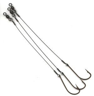 Dolphin Bluefish Chum Hooks with Wire Leader 3PK, Size: 5/0