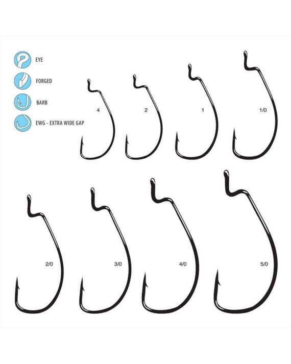 Gamakatsu Worm Extra Wide Gap Hooks