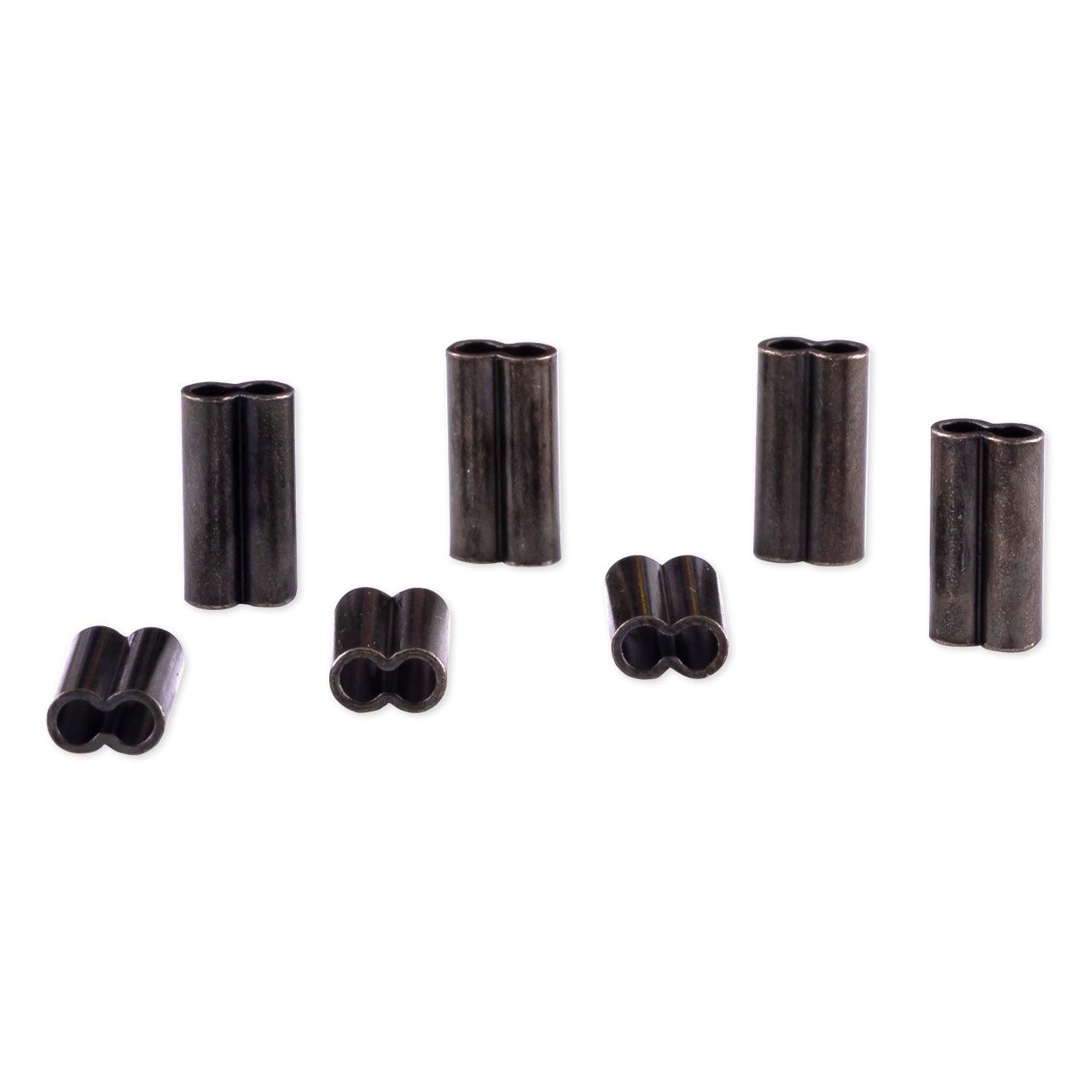 Diamond Mini Copper Double Sleeves, Quantity: 25 QTY, Size: 0.8 (50lb-60lb mono)