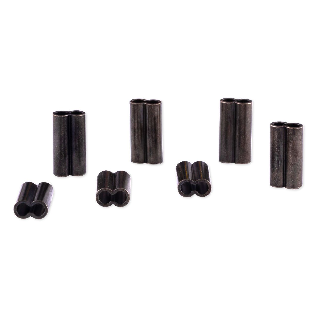 Diamond Mini Copper Double Sleeves, Quantity: 25 QTY, Size: 0.8 (50lb-60lb mono)