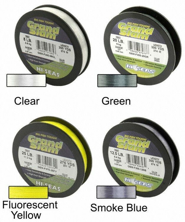 Hi Seas Grand Slam Monofilament 300yd Spool Clear