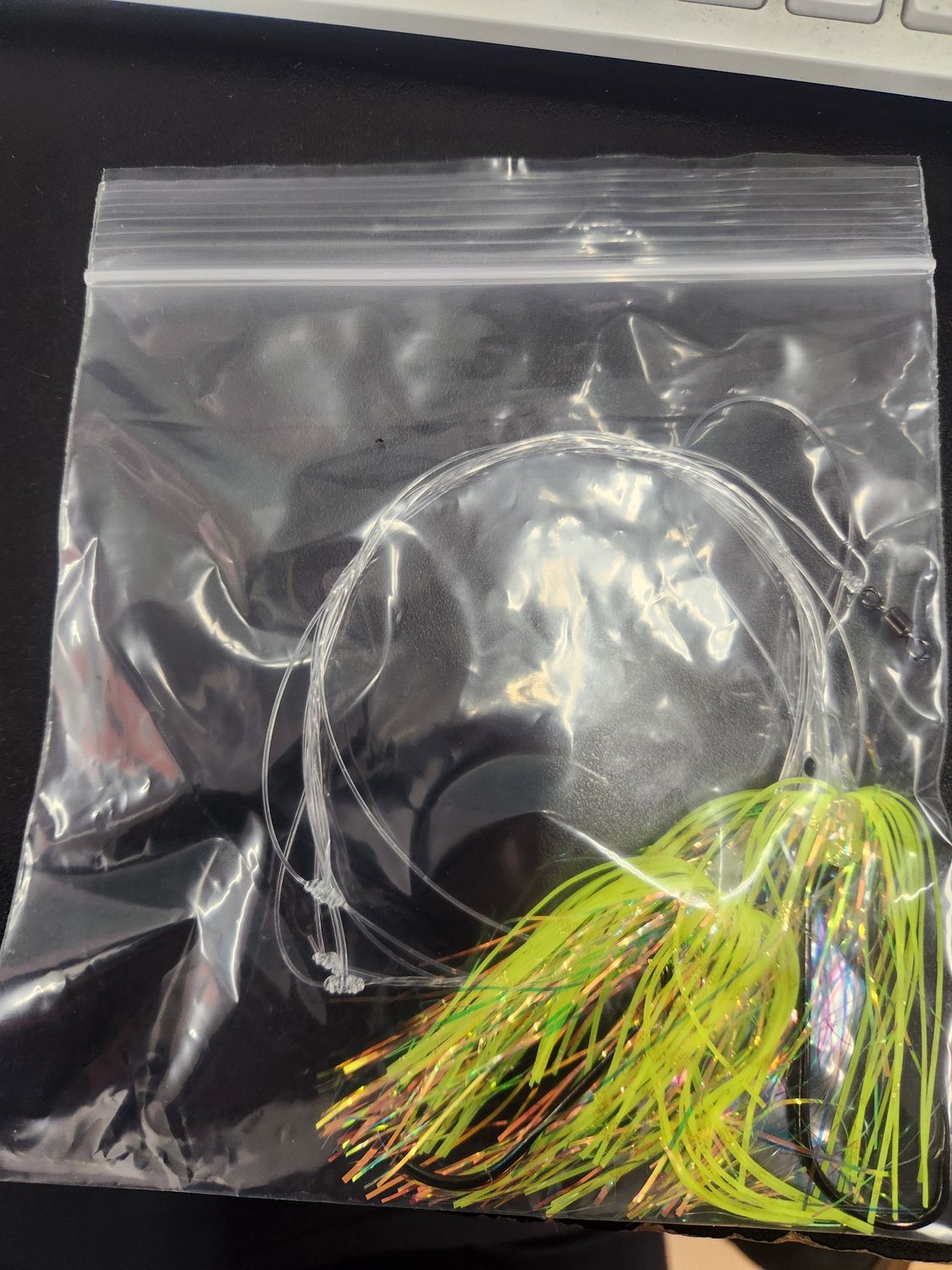 Jersey Hooker Nantucket Fluke Rig Bait Rig, Color: Chartreuse