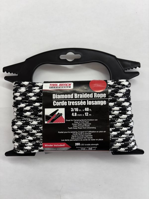 Tool Bench Diamond Braid Rope/Winder