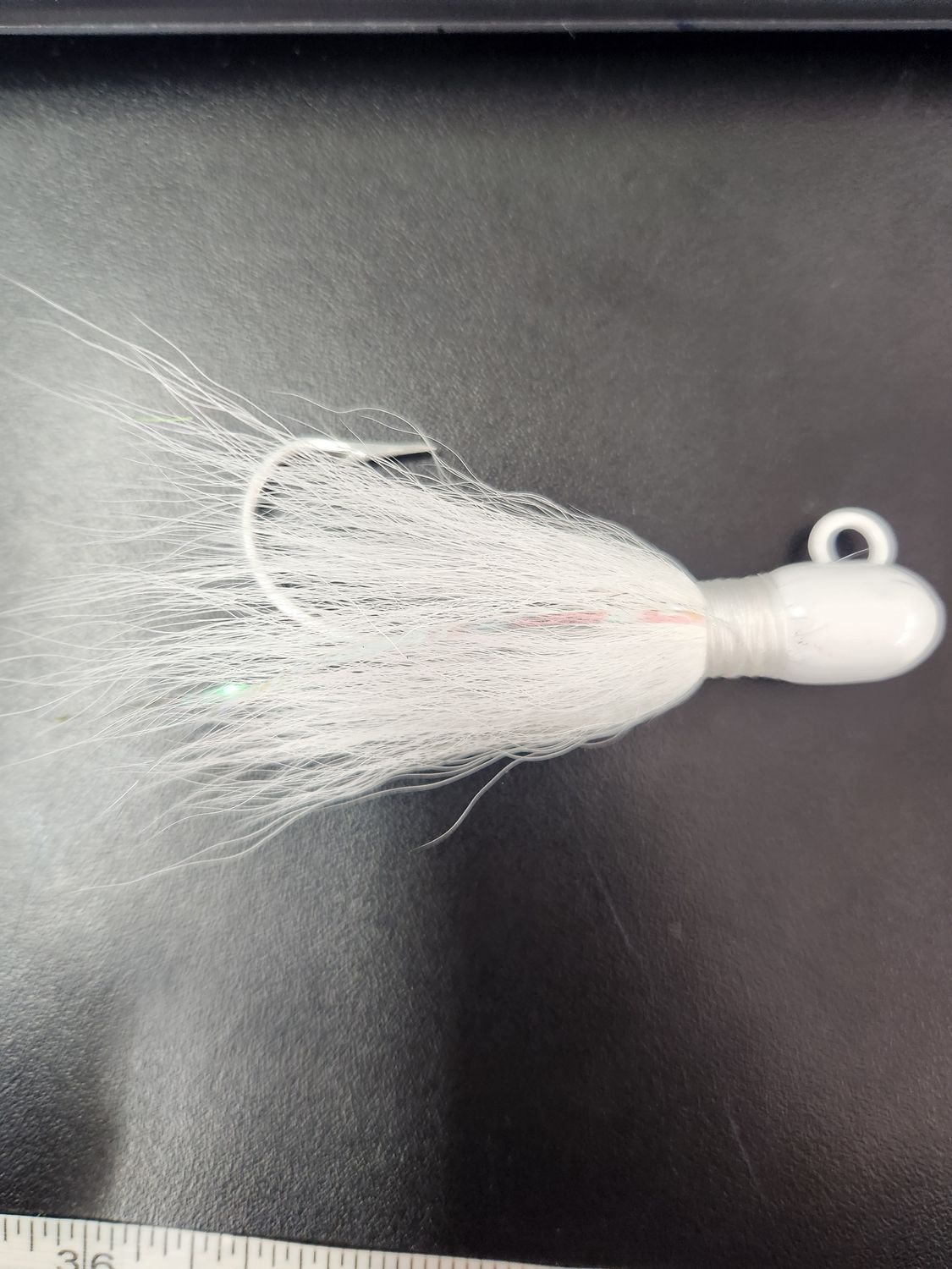 Jersey Hooker Jetty Hopper Bucktail, Color: White, Size: 1/2oz