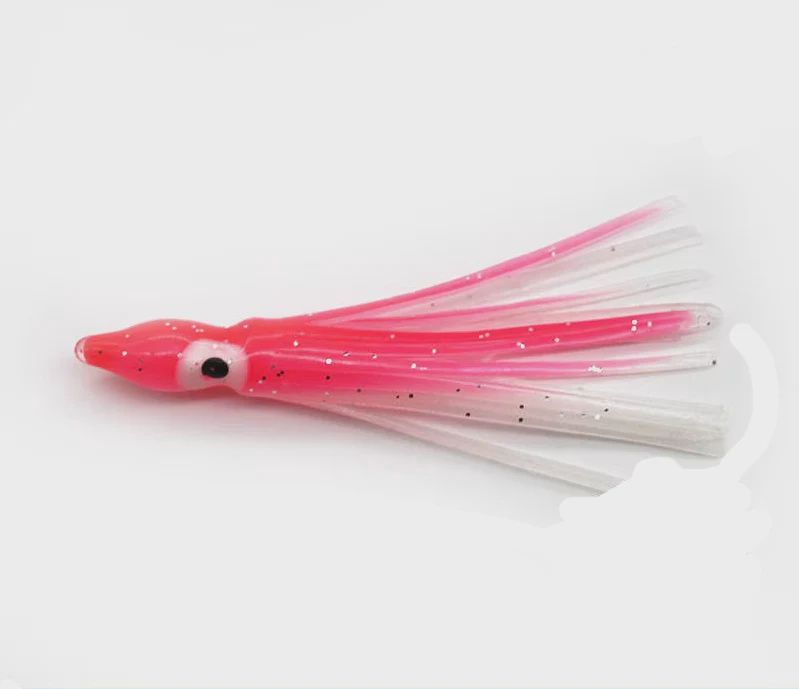 Jersey Hooker Squid 5pk, Color: Pink Glow
