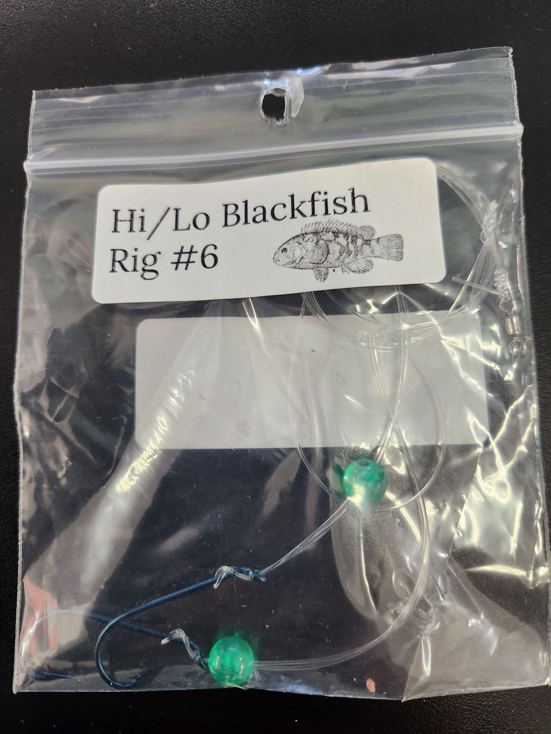 Jersey Hooker Hi/Lo Blackfish Rig with Virginia Hooks, Size: #6