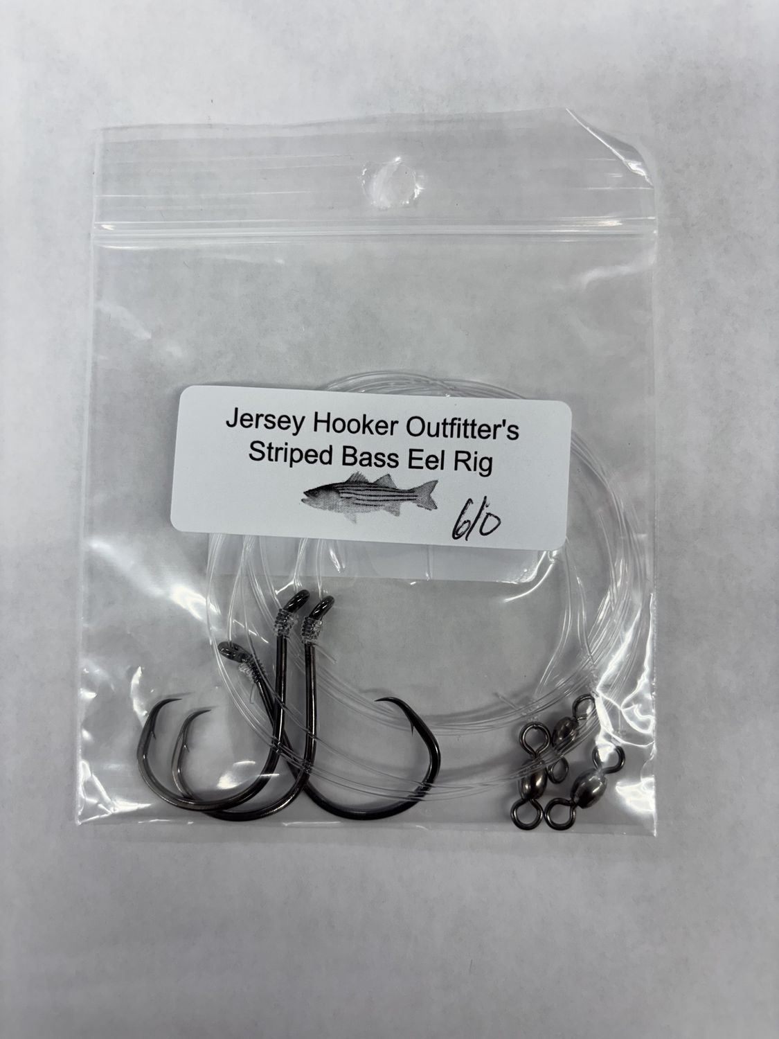 Jersey Hooker Eel Rig 3pk, Size: 6/0 Hook