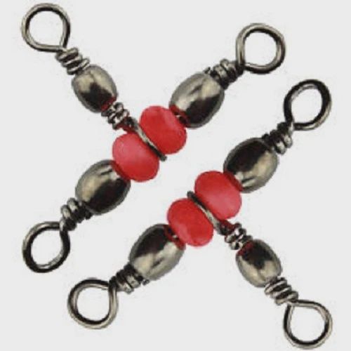 Tsunami Beaded Barrel T Swivel Red Beads, Size: 6x8