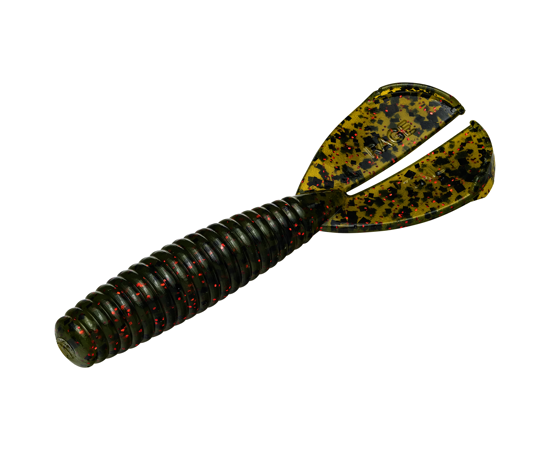 Strike King Rage Tail Menace Grub 4", Color: Watermelon Red Flake