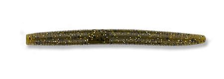 Yamamoto  Senko Worm, Color: Green Pumpkin Magic, Size: 4"