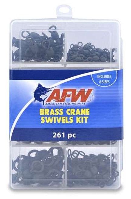 American Fishing Wire Brass Crane Swivels Kit 261 Pieces