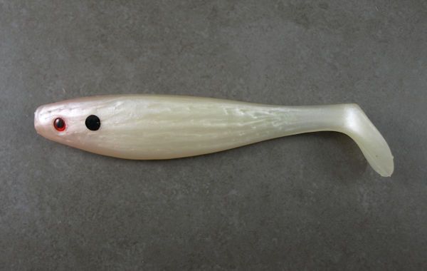 Tsunami Shad Bodies 25pk, Color: Pearl Spot, Size: 6"