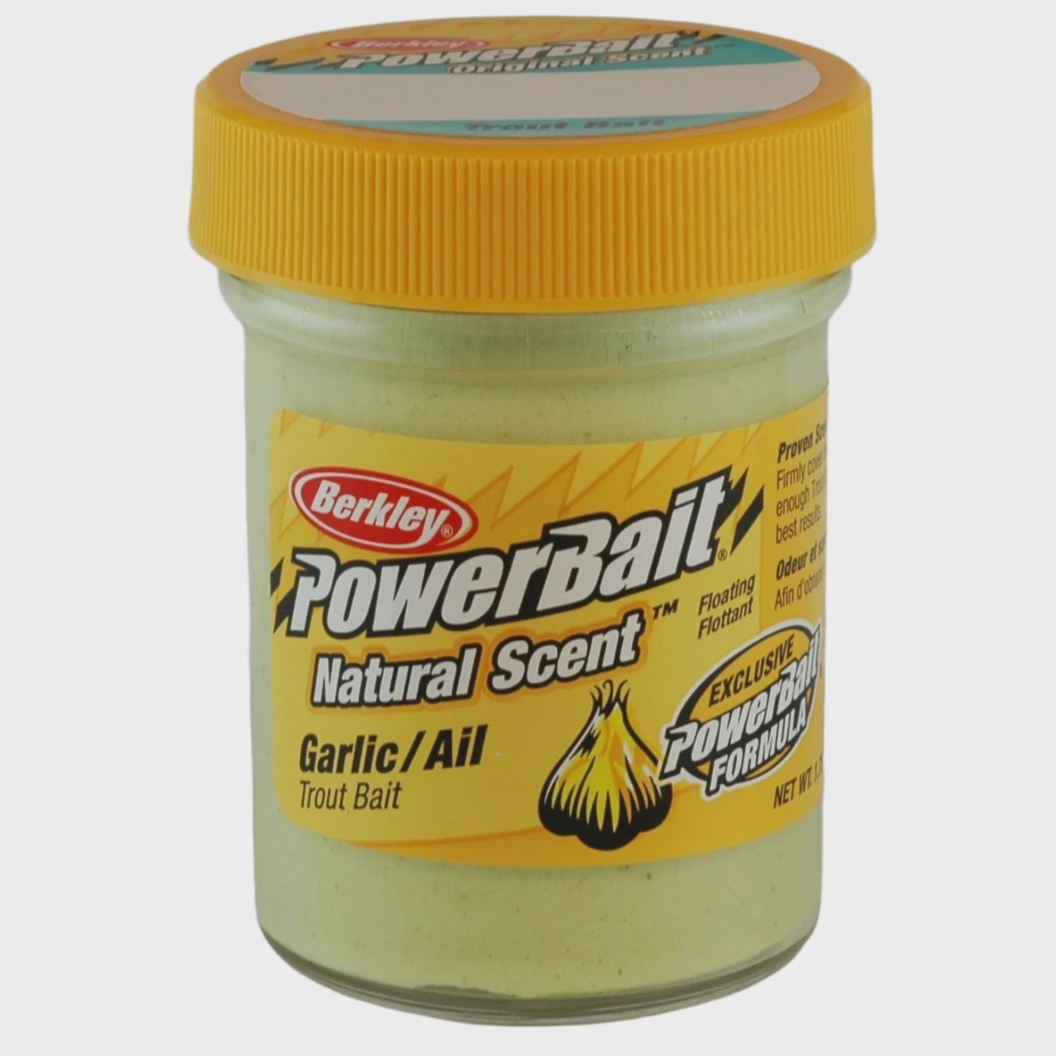 Berkley Powerbait Original Natural Scent Trout Dough, Scent: Powerbait with Garlic