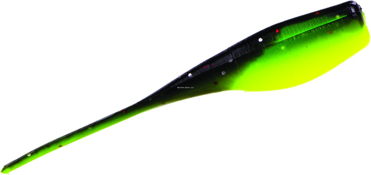 Strike King Mr. Crappie Lightning Shad, Color: Tuxedo Black Chartreuse