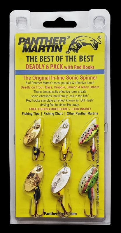 Panther Martin Deadly 6 Pack with Red Hooks
