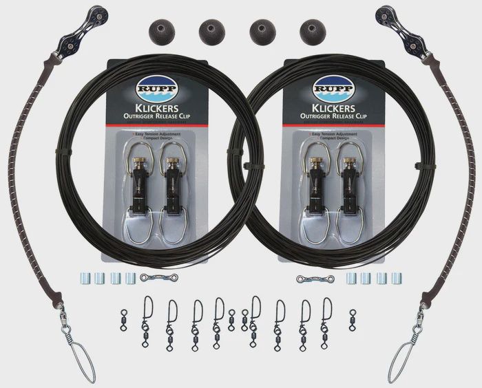 Rupp Marine Single Outrigger Rigging Kit with Klickers