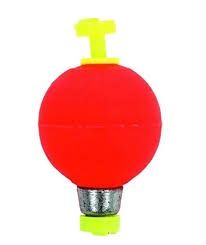 Betts Round Weighted Foam Snap-On Bobbers in Orange