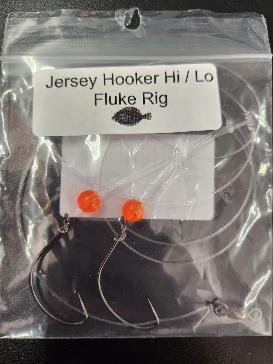 Jersey Hooker Hi/Lo Fluke Rigs, Color: Plain