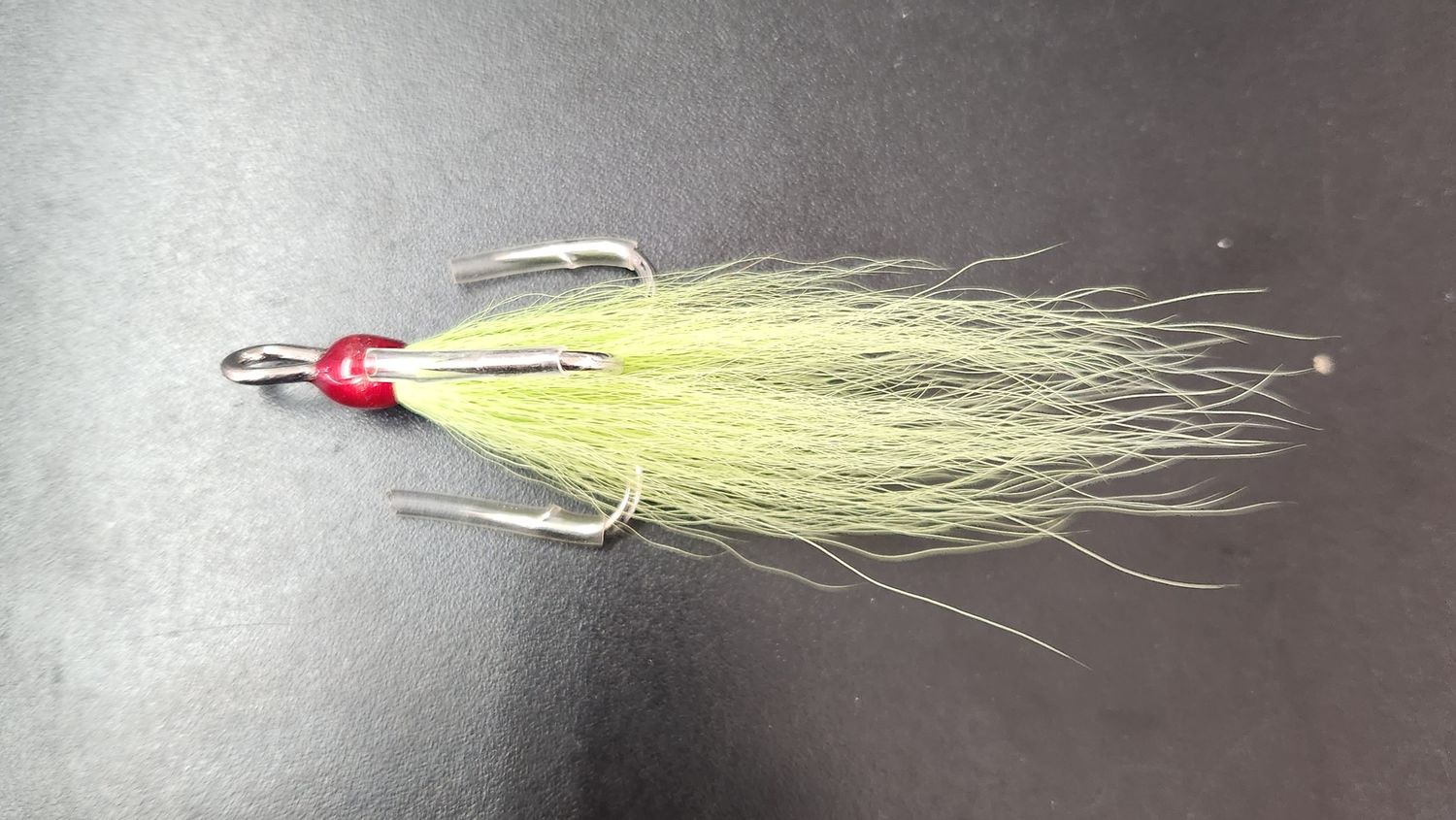 Jersey Hooker Treble Dressed Teaser Hook Tied in House, Color: Chartreuse