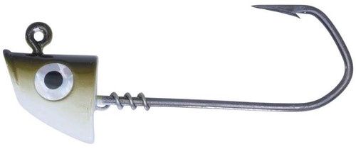 Hogy Barbarian Jigheads Olive White, Size: 1.5oz