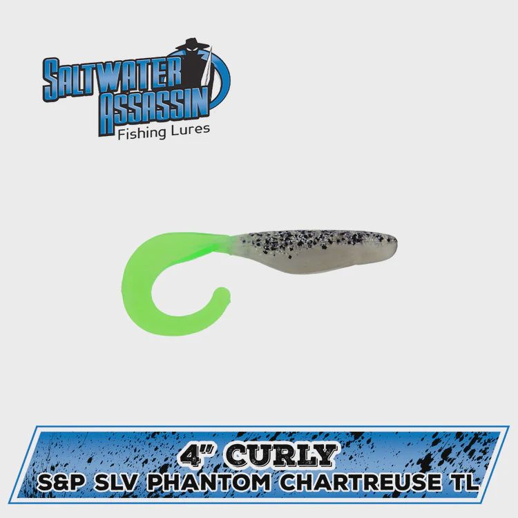 Bass Assassin 4" Saltwater Curly Shad 10pk