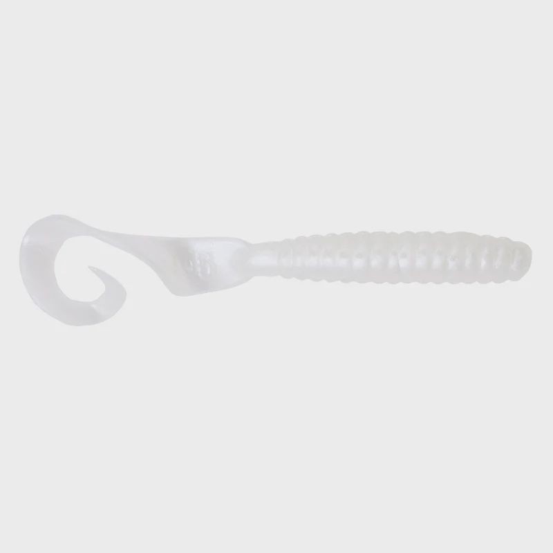 Got-Cha Curltail Grub 20pk, Color: Pearl White, Size: 4"