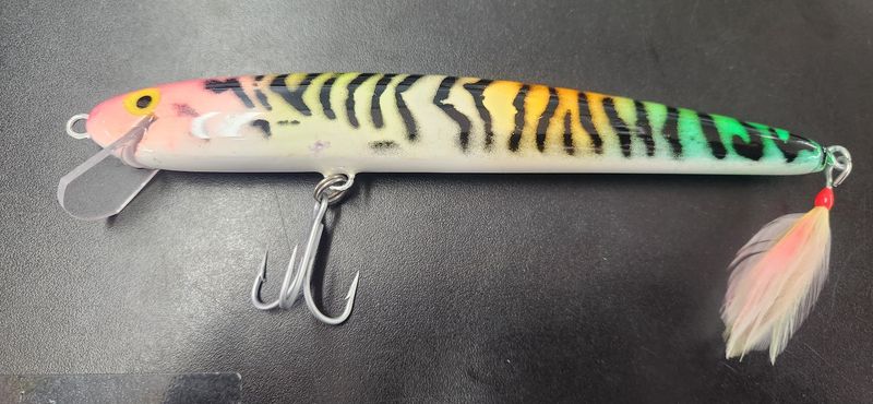Over the Bar Hand Carved 8" Wooden Minnow