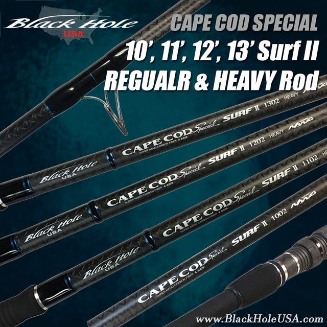 Black Hole USA Cape Cod Surf II Rods, Model: 10' / Medium Heavy / 2-6oz / 20-40lb /Moderate Fast